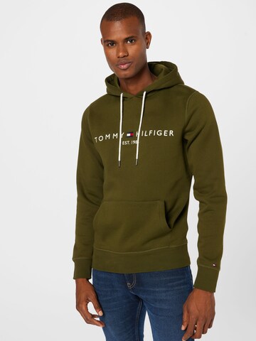 TOMMY HILFIGER Regular Fit Sweatshirt in Grün: predná strana