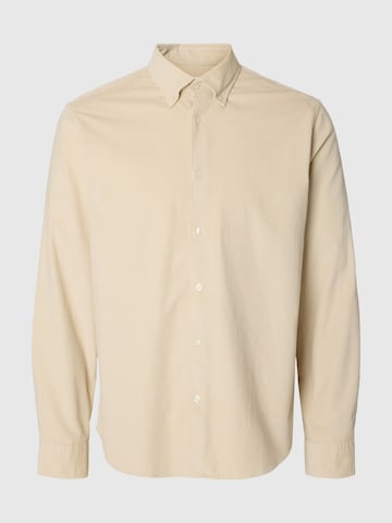 SELECTED - Ajuste regular Camisa 'SLHDanni' en beige: frente