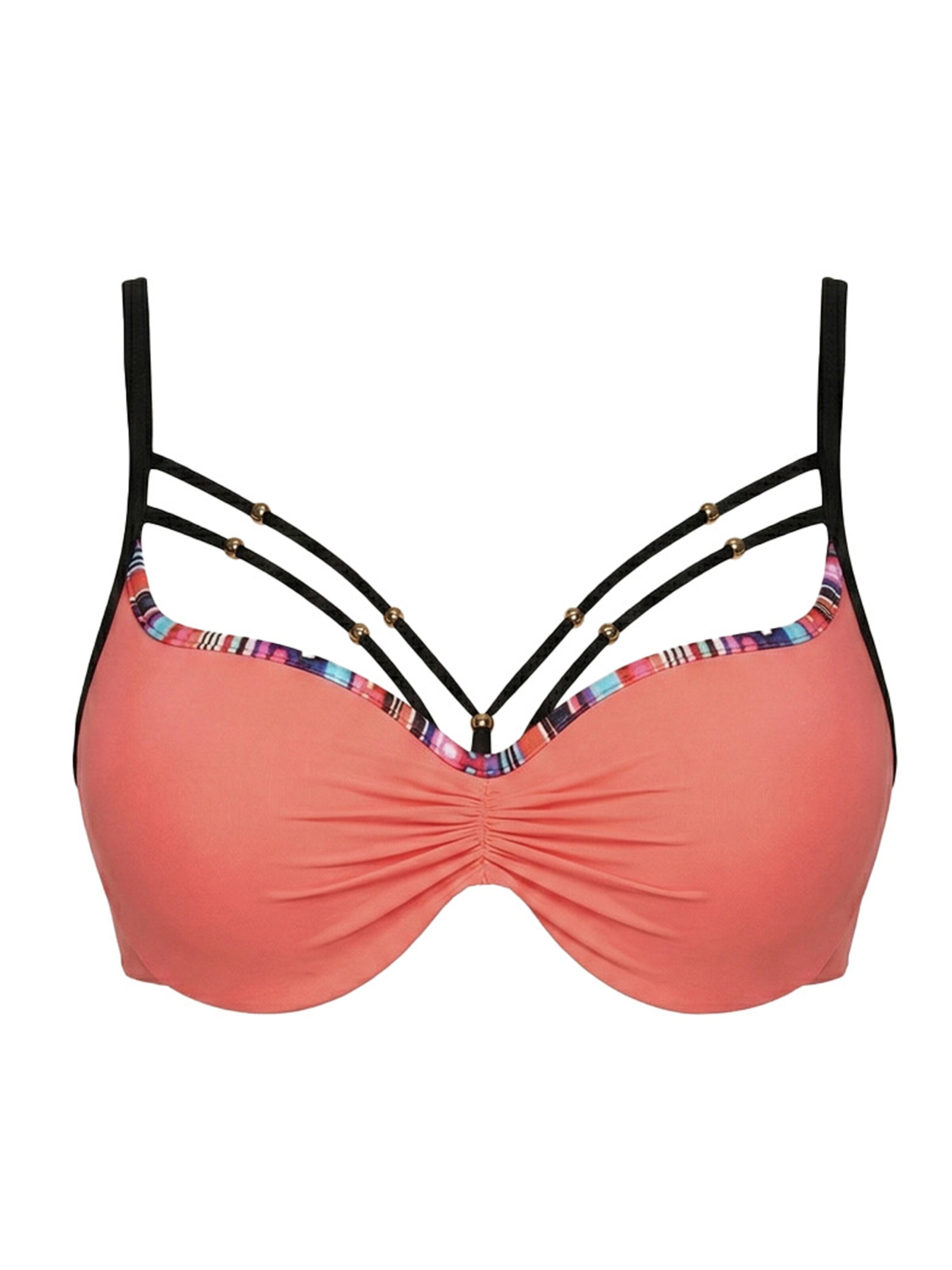 Marko - Push-up Top de bikini en naranja: frente