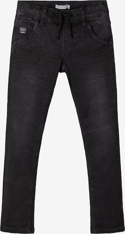 NAME IT Slimfit Jeans 'Robin' in Zwart: voorkant