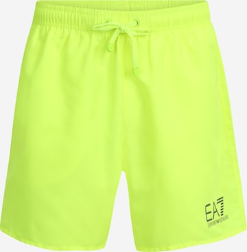 EA7 Emporio Armani - Bermudas en amarillo: frente