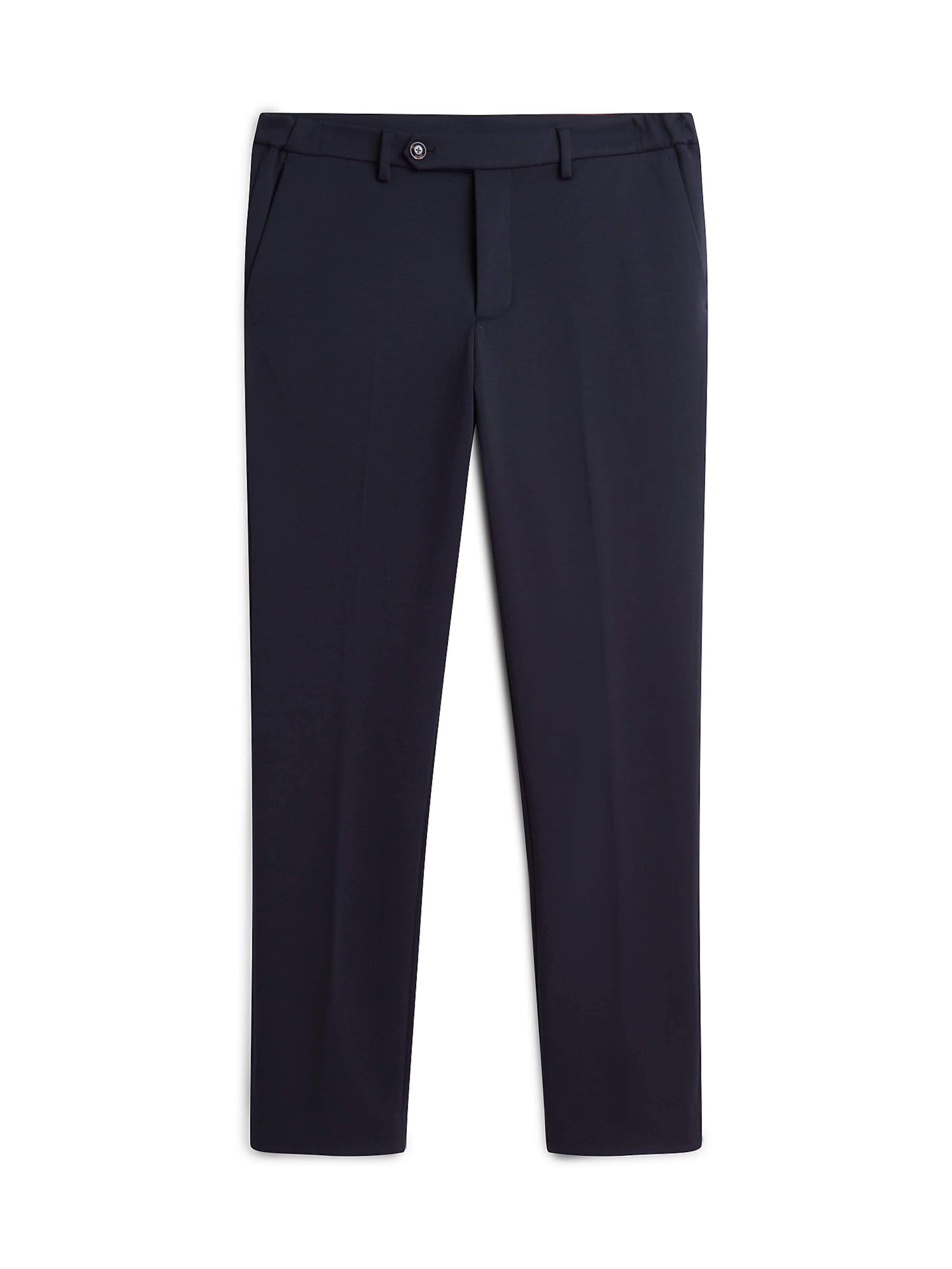 TOMMY HILFIGER Regular Pleated Pants 'New York Label' in Blue: front