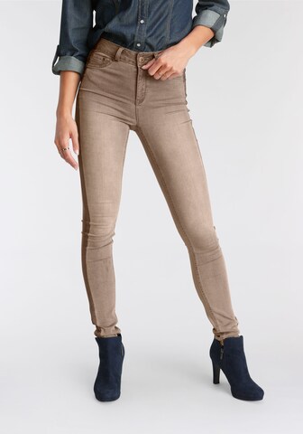 ARIZONA Skinny Jeans in Brown: front