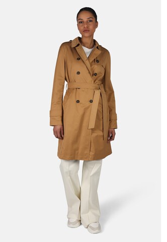 Fuchs Schmitt Between-Seasons Coat in Brown: front