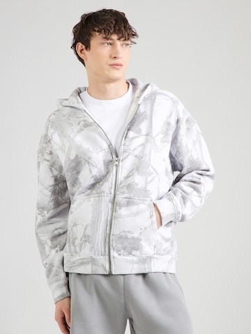 HOLLISTER Tepláková bunda - Biela: predná strana