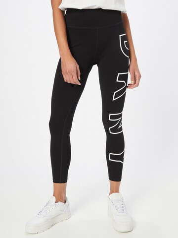 Skinny Pantalon de sport DKNY Performance en noir : devant