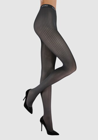 LOOKS by Wolfgang Joop Fine Tights 'ZickZack' in Grey: front