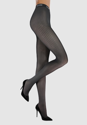 LOOKS by Wolfgang Joop Fine Tights 'ZickZack' in Grey: front