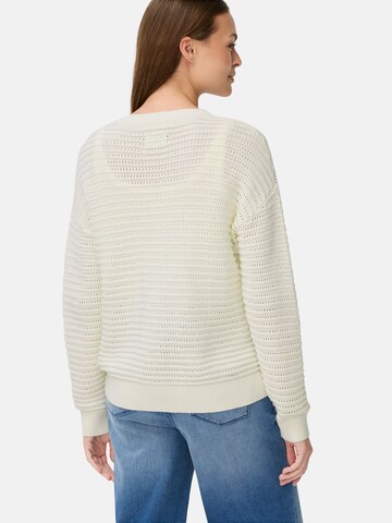 CAMEL ACTIVE Strickpullover aus einem Baumwollmix in Weiß