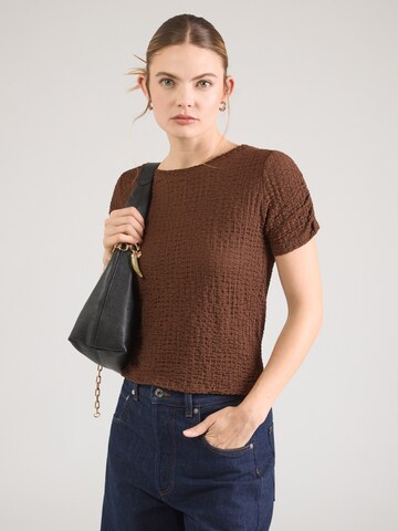 ABOUT YOU Μπλουζάκι 'Luise' σε καφέ: μπροστά