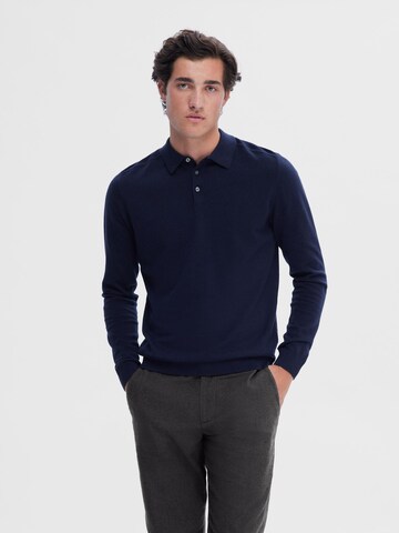 Pull-over 'Berg' SELECTED en bleu : devant