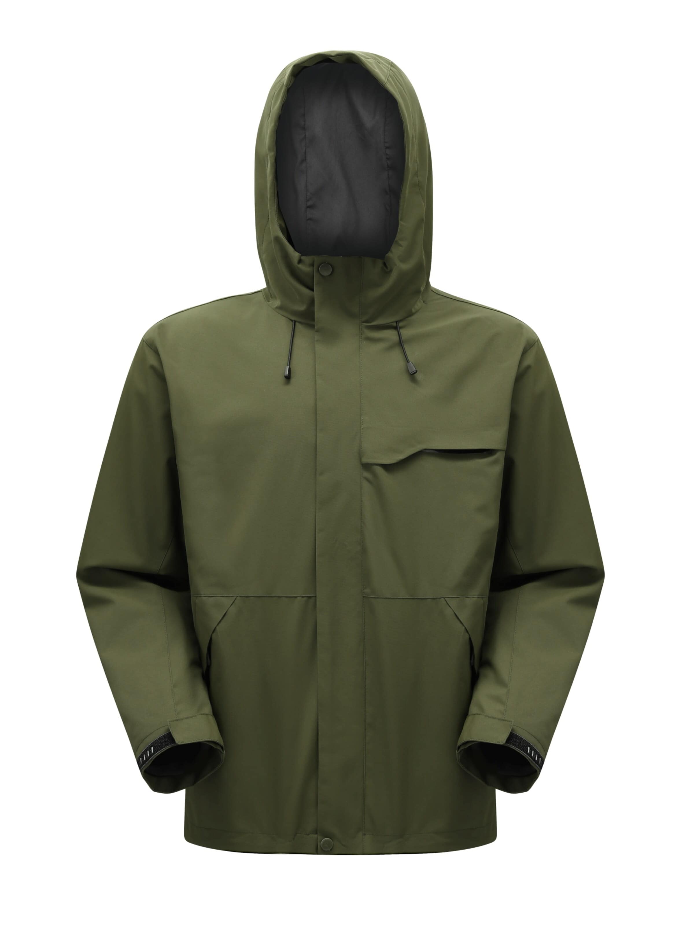 YOUTHUP Outdoor jacket 'Wandrer' in Green: front