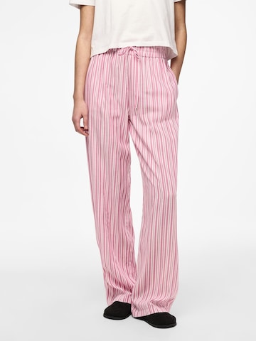 PIECES Loose fit Trousers 'ALVINA' in Pink: front