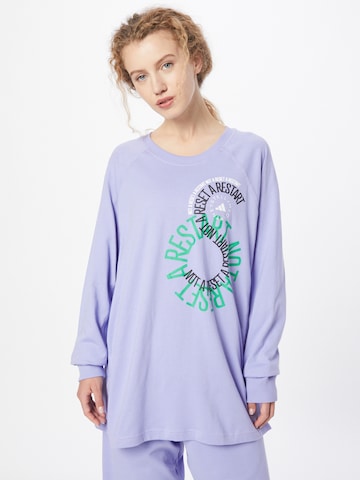 T-Shirt fonctionnel ADIDAS BY STELLA MCCARTNEY en bleu : devant