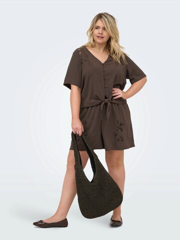 ONLY Carmakoma Bluza 'CAREvalou' | rjava barva