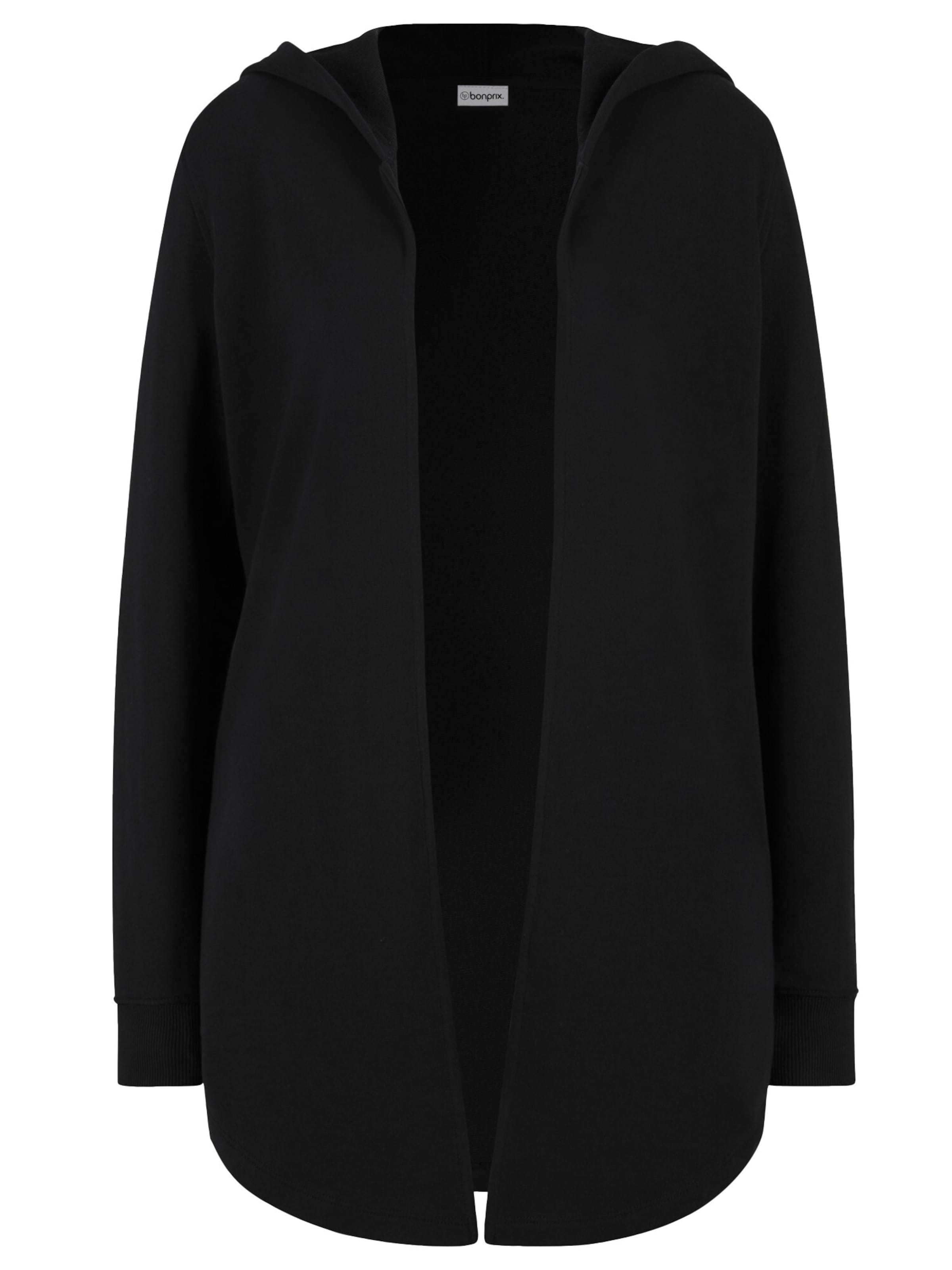 bonprix Sweatjacke in Schwarz: Vorderseite