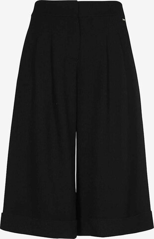 ARMANI EXCHANGE Wide leg Bandplooibroek in Zwart: voorkant