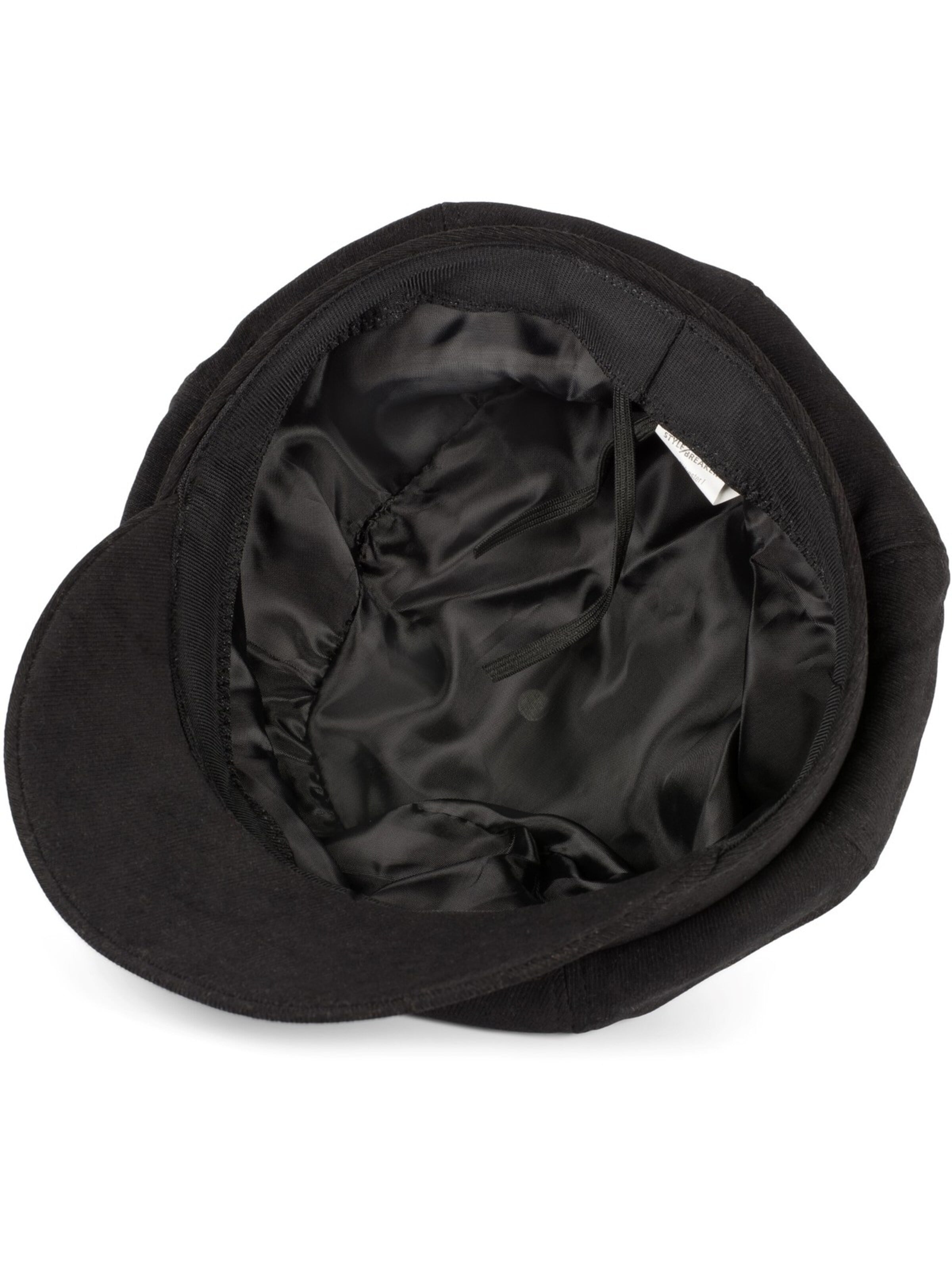 styleBREAKER Mütze 'Weiche Ballonmütze Einfarbig'‌‌‌‌‌‌‌‌ in Schwarz