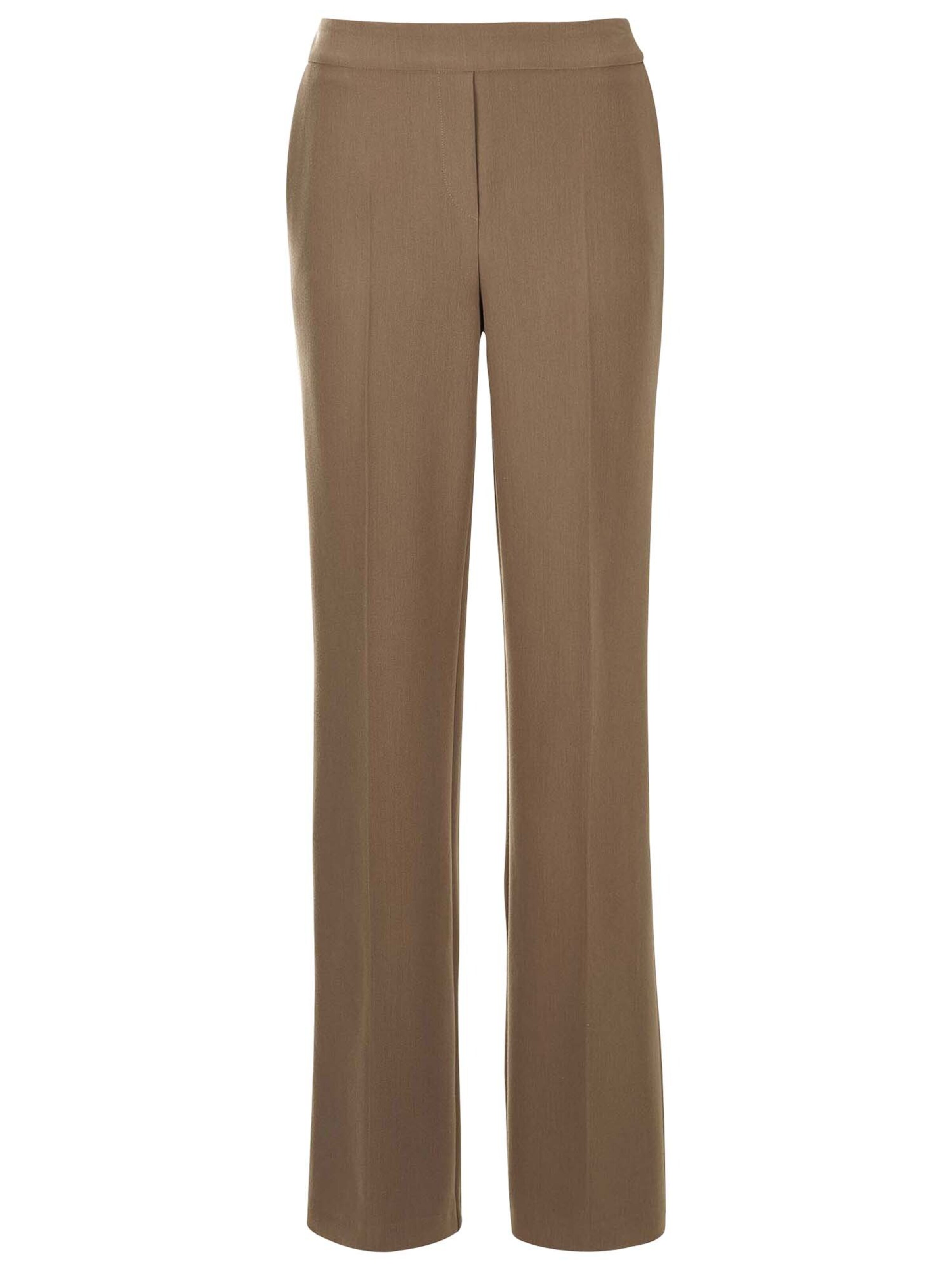 MADELEINE Trousers with creases in Brown, Item view