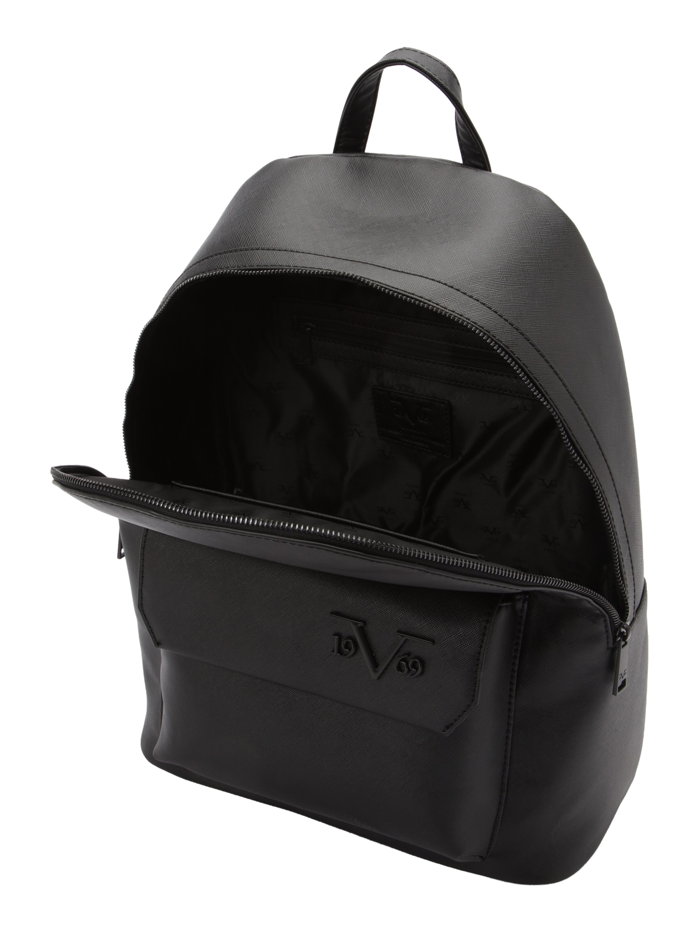19V69 ITALIA Batoh 'Babilo' - Čierna: horná strana
