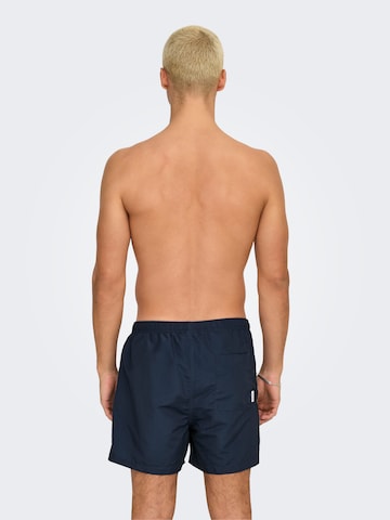 Only & Sons Board Shorts 'ONSTed' in Blue