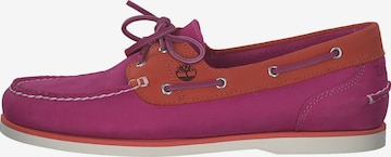 TIMBERLAND Moccasins 'Classic Boat Amherst 2 Eye' in Pink