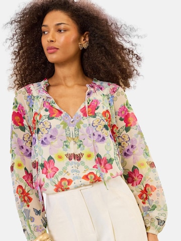 Camicia da donna di love & roses in beige: frontale