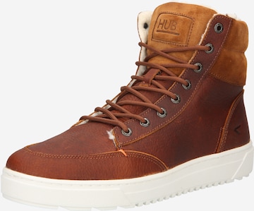 HUB Lace-Up Boots 'Dublin 2.0' in Brown: front