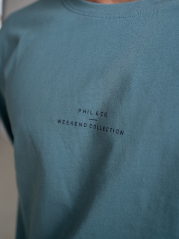 Phil & Co. Berlin Pyjama lang 'Weekend Collection' in Blauw