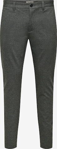 Only & Sons Slimfit Chino hlače 'ONSMark' | siva barva: sprednja stran