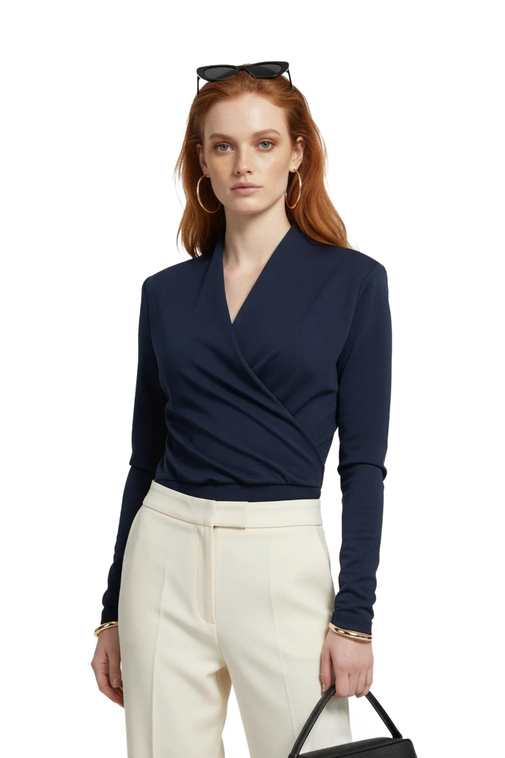 No Matter What Shirt bodysuit in Blue: front