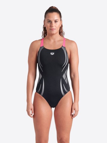 ARENA Bralette Sports swimsuit 'Poseidonia' in Black: front