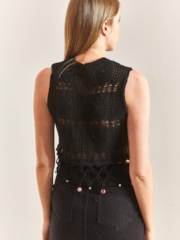 Bianco Lucci Gebreide top in Zwart