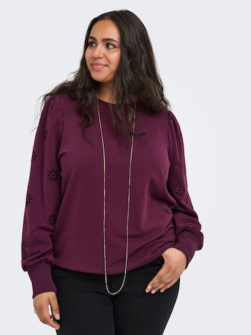 ONLY Carmakoma Sweatshirt 'CARFemme' in Rood