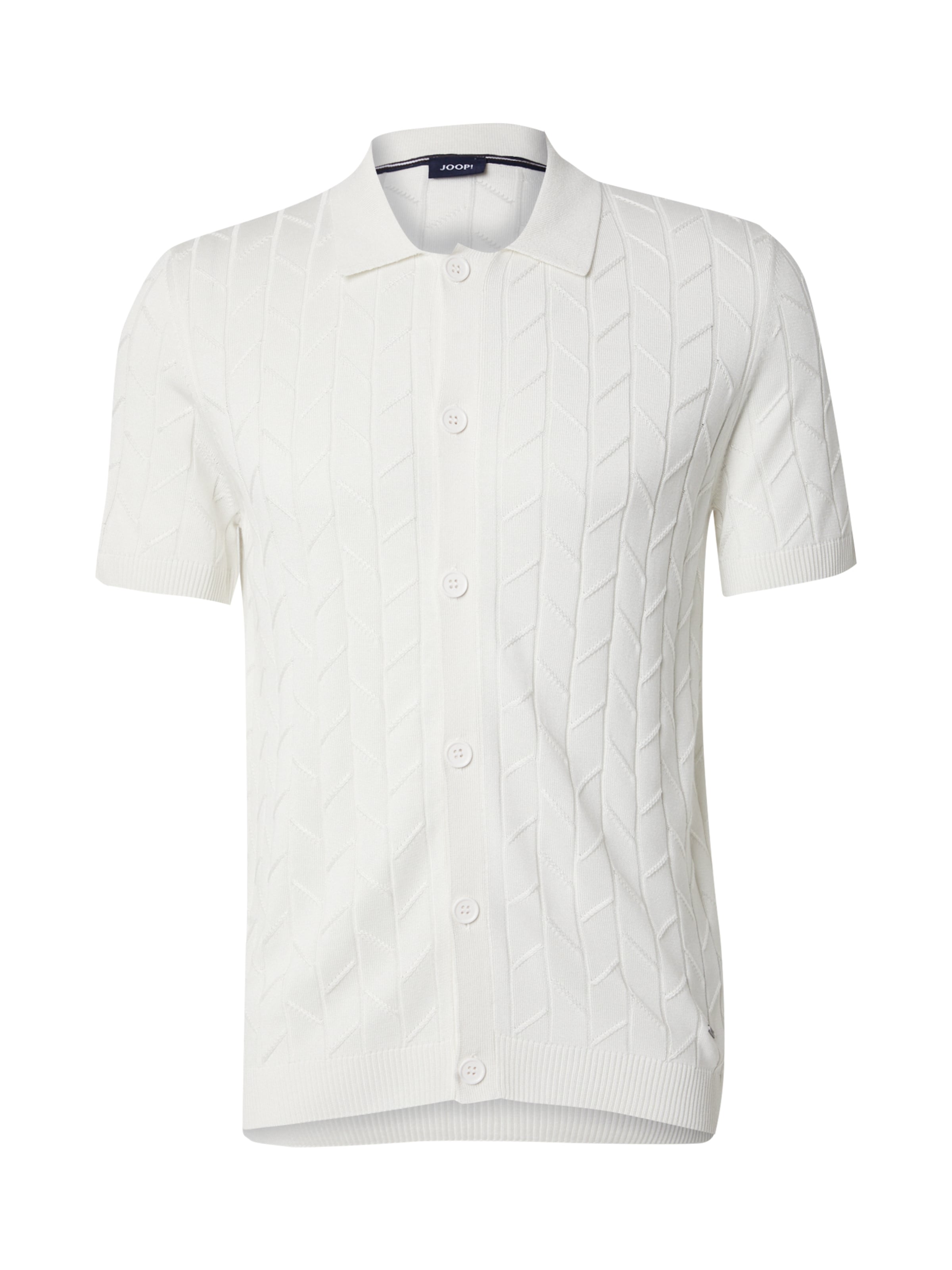 balts JOOP! Adīta jaka 'Kenoro': no priekšpuses