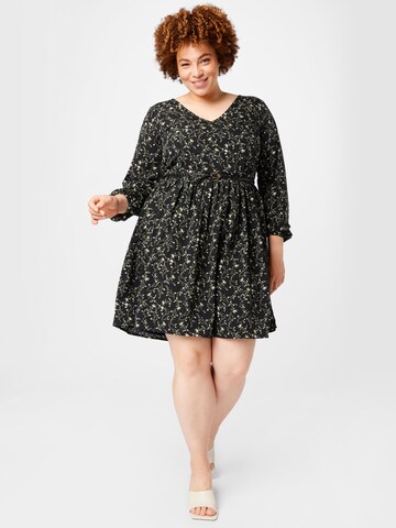 Robe 'Elsa' ABOUT YOU Curvy en noir : devant