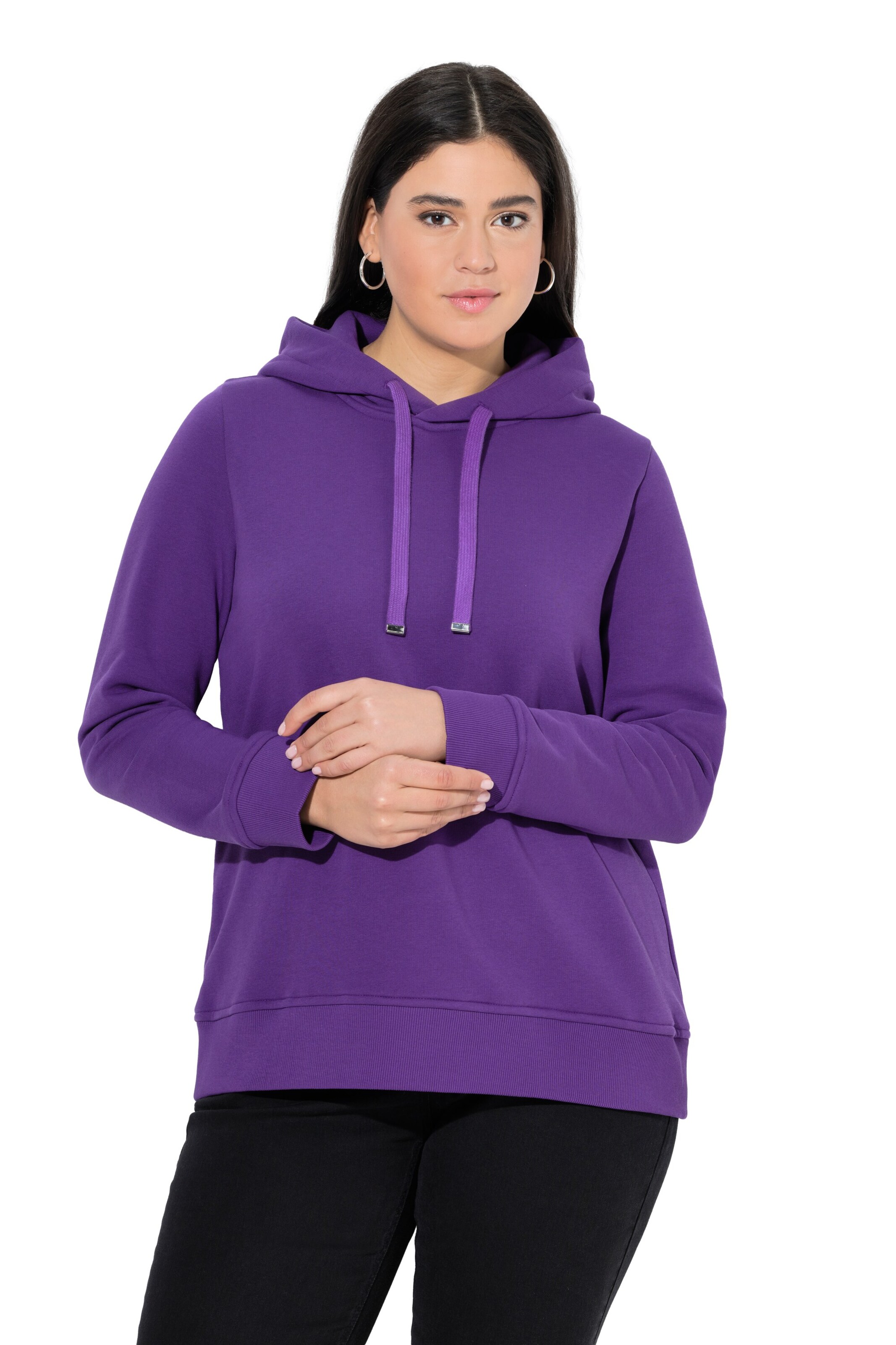 Ulla Popken Sweatshirt in Purple: front