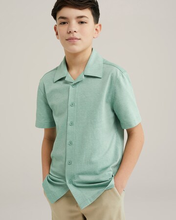 Coupe regular Chemise WE Fashion en vert : devant