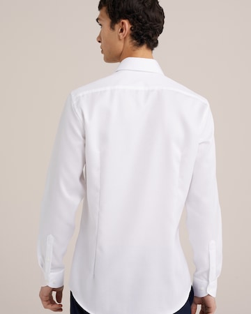 WE Fashion - Ajuste estrecho Camisa en blanco