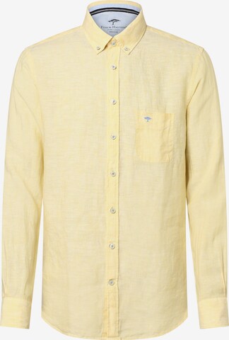 FYNCH-HATTON Regular fit Overhemd in Geel: voorkant