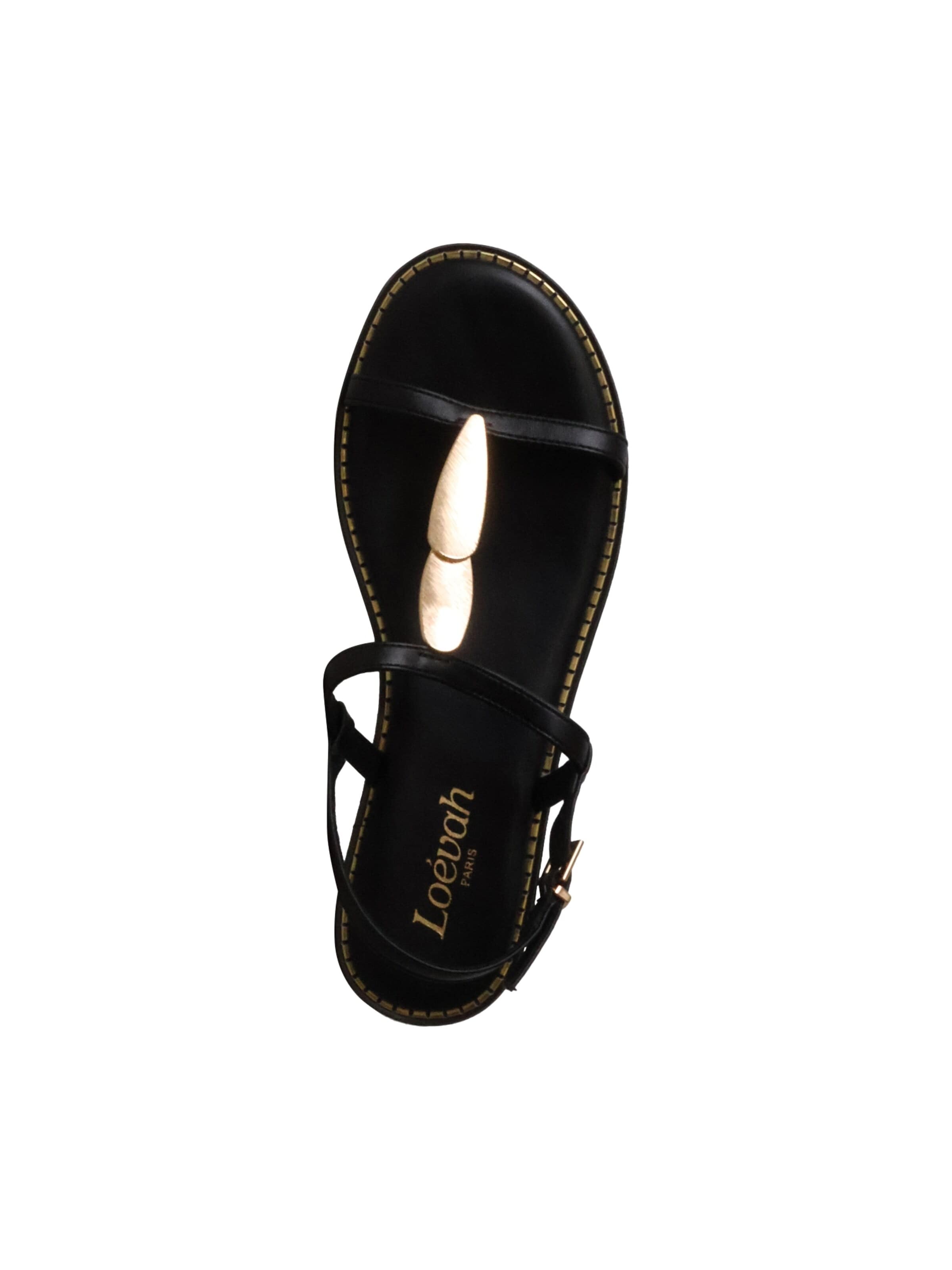 Super Mode - Sandalias 'Flache Riemchensandalen von Loevah Paris' en negro