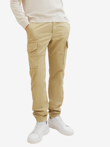 Effilé Pantalon cargo TOM TAILOR en beige