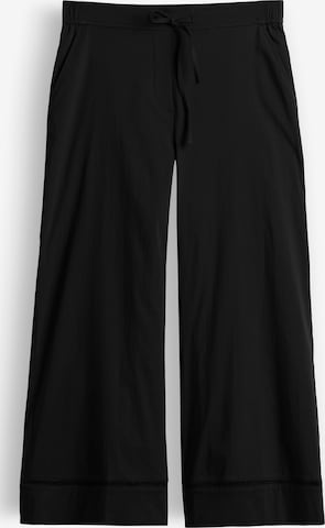 OPUS Wide Leg Housut 'Misha' värissä musta: etupuoli