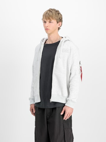 ALPHA INDUSTRIES Sweatjacke in Grau