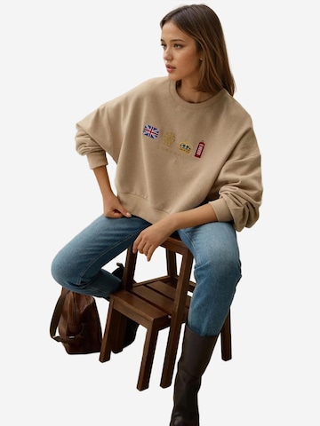 Sweat-shirt Hiccup en beige