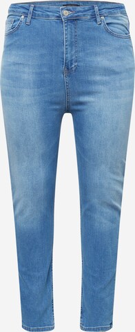 Coupe slim Jean Trendyol Curve en bleu : devant