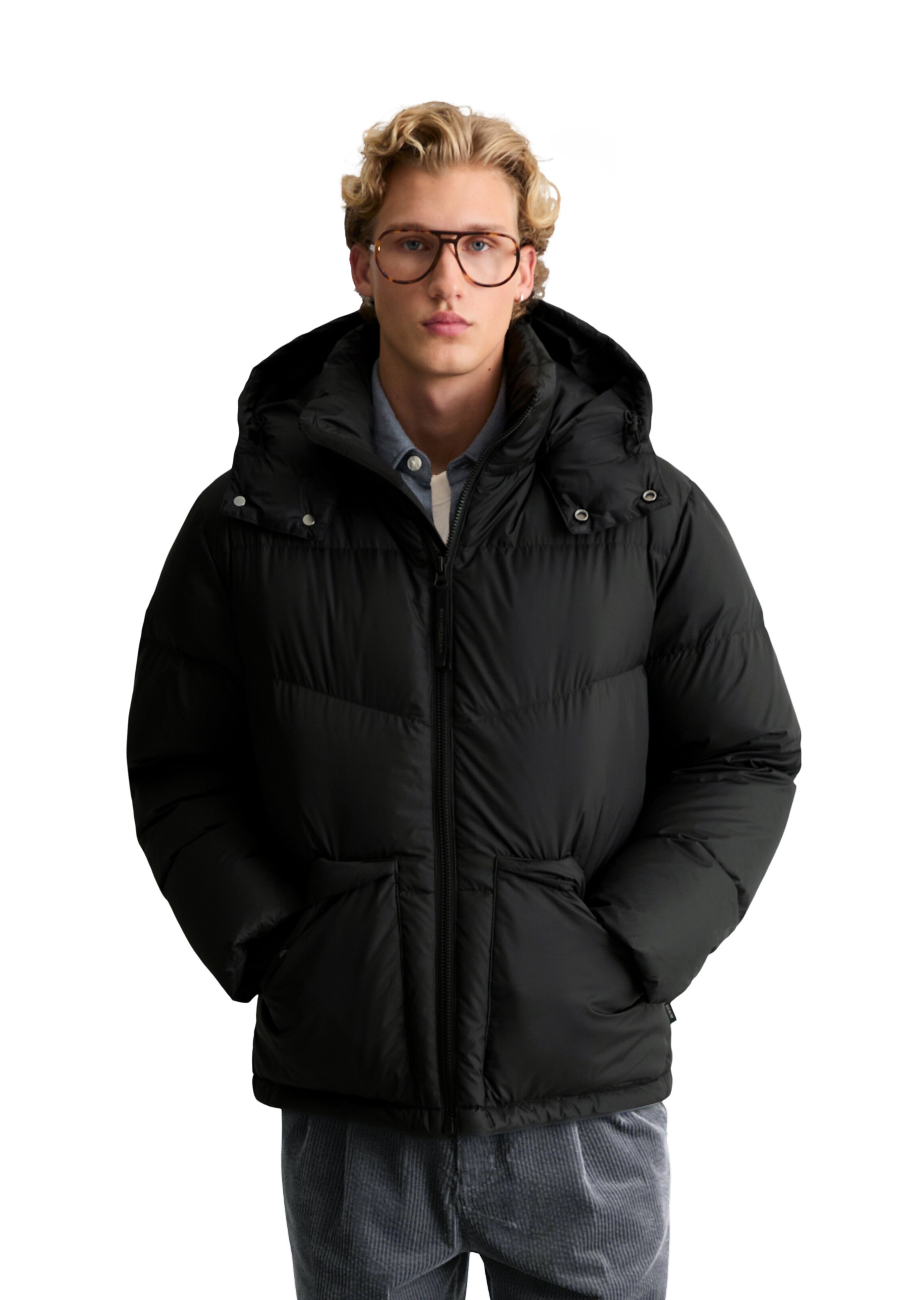 Marc O'Polo DENIM Jacke in Schwarz: Vorderseite
