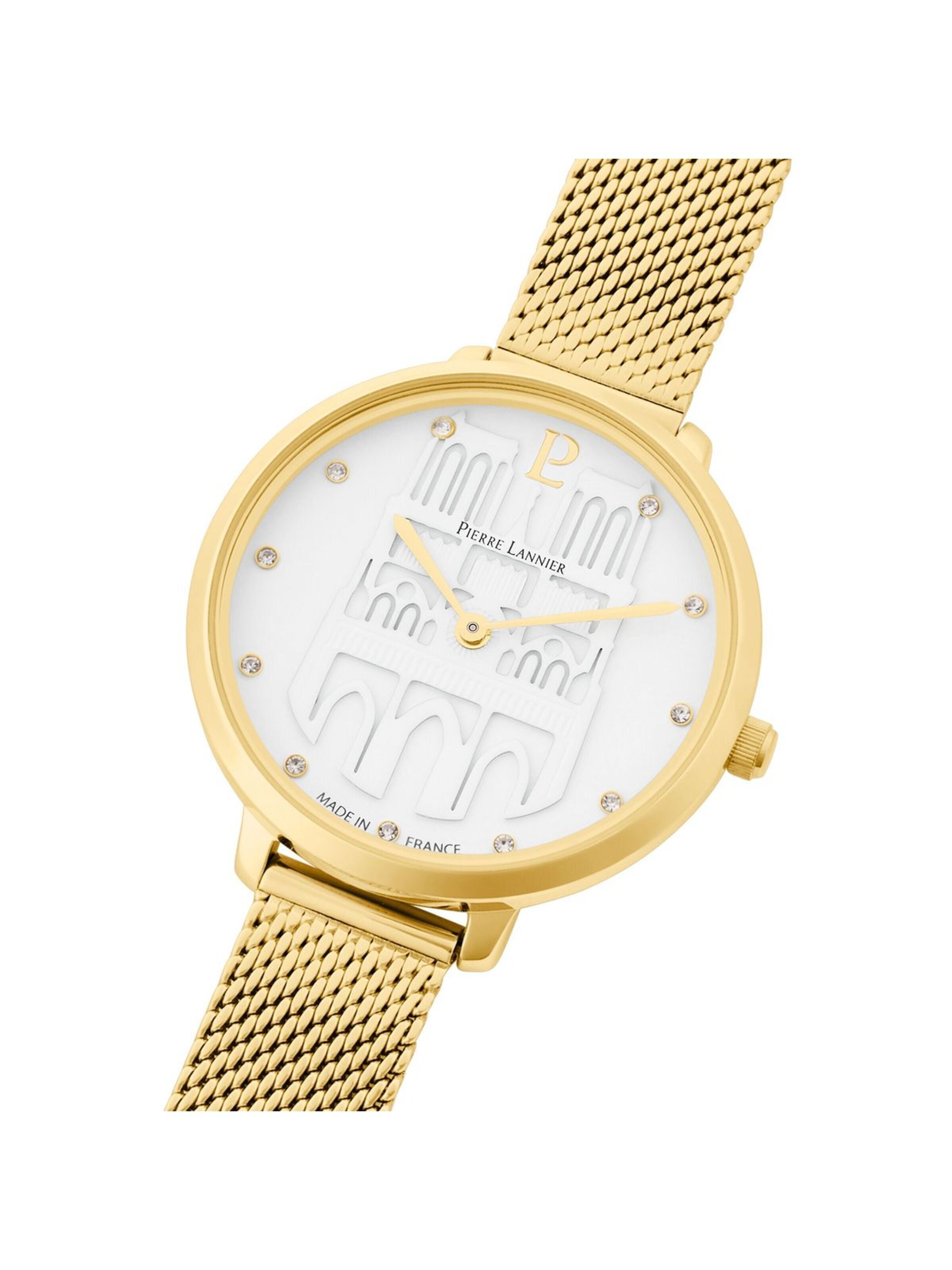 Montre à affichage analogique 'Coeur Battan' Pierre Lannier en blanc