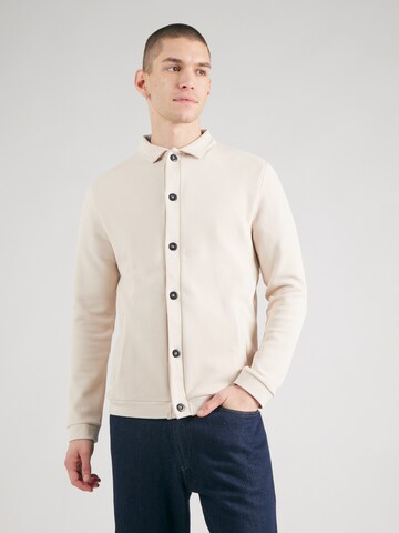 Key Largo Regular Fit Sweatjakke 'STEVE' i beige: forside