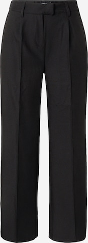 LMTD - Pantalón plisado 'REGINA' en negro: frente